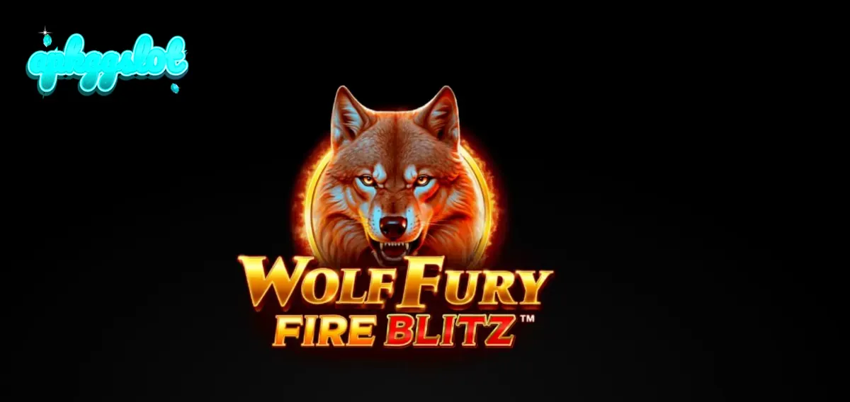 Tampilan visual slot Wolf Fury Fire Blitz dengan simbol serigala dan buah-buahan.